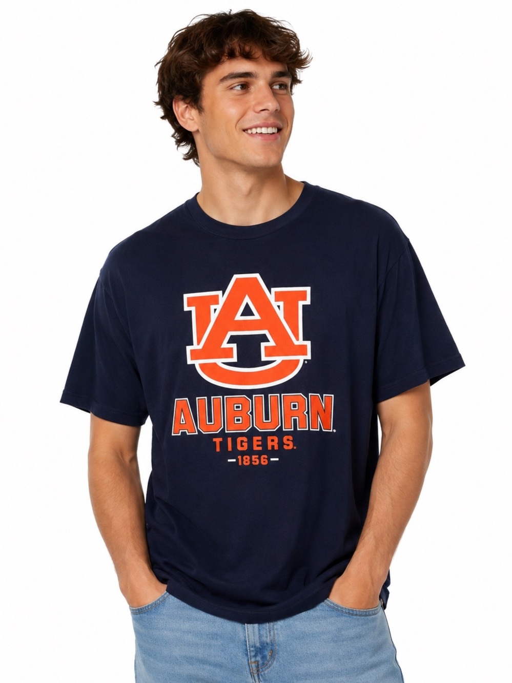 NWT Auburn University Tigers Russell Navy T-Shirt Size Medium